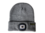 Rechargeable Lighted Beanie Hat Grey 50 Lumens